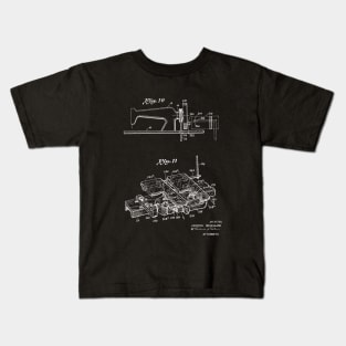 Driving Arrangements for Sewing Machine Vintage Patent Hand Drawing Kids T-Shirt